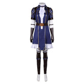 Arcane: League of Legends 2 (2024) Caitlyn Sleeveless Blue Dress Outfits Cosplay Costume